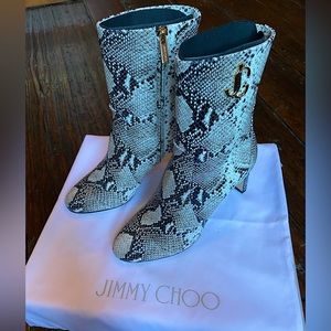 JIMMY CHOO SNAKESKIN BOOTIES Size 6.5